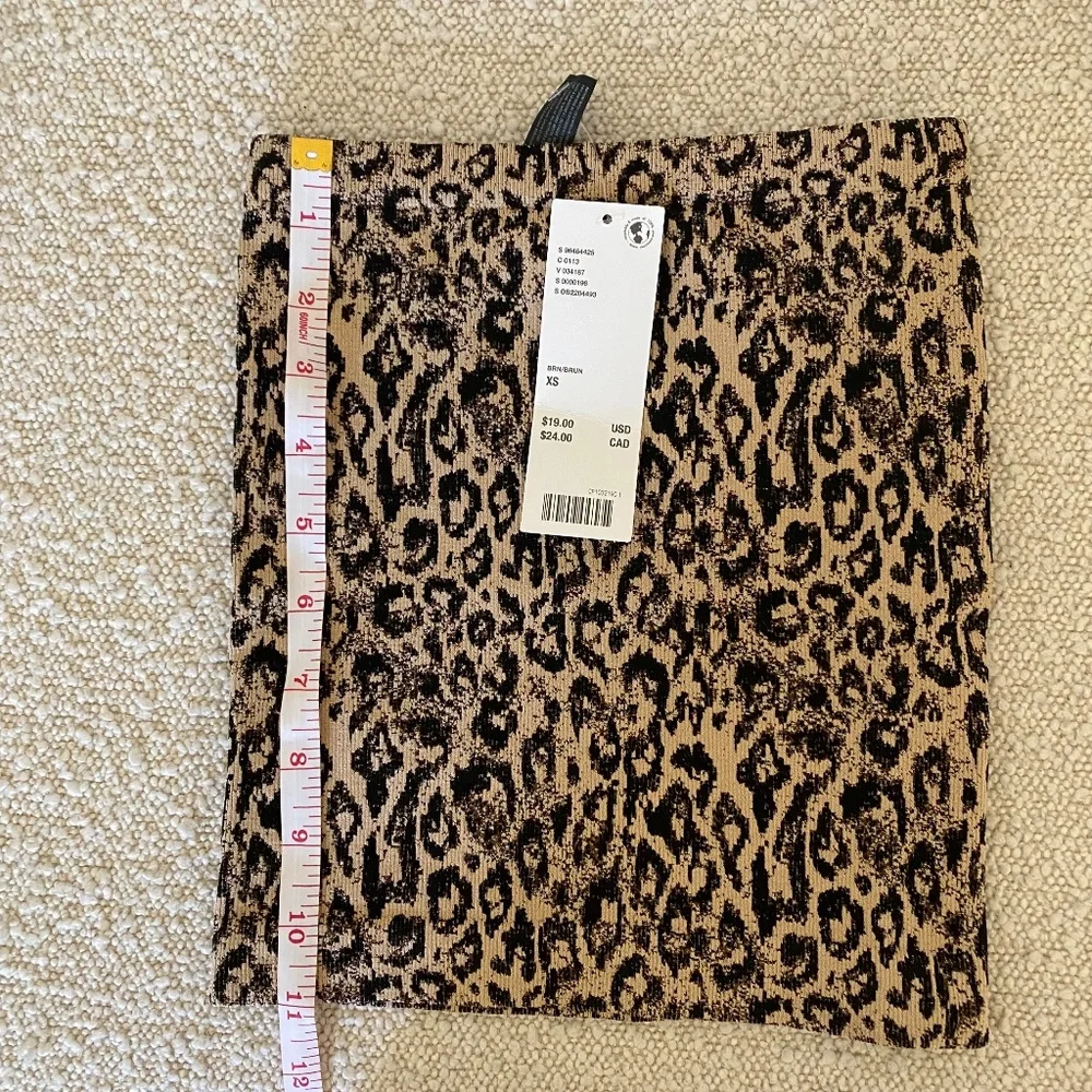 Out From Under Leopard Print Seamless Knit Tube Top NWT XS - Picture 5 of 6